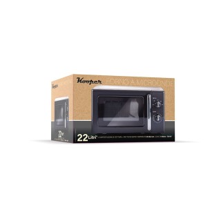 Kooper Κουζίνα μικροκυμάτων vintage μαύρη 22 L 5 προγράμματα μαγειρ...