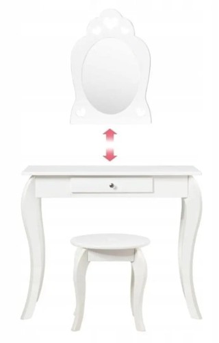 Costway Λευκό Καλλυντικό Τραπέζι Γραφείου για Παιδιά με Καθρέφτη κα...