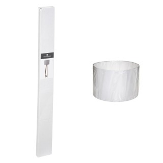 Atmosphera Επιδαπέδιο Φωτιστικό Μίνιμαλ από Ξύλο Πεύκου με Υφασμάτι...