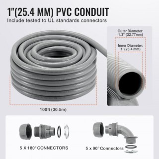 VEVOR 1 Εύκαμπτος Σωλήνας PVC 100 ft Μη Μεταλλικός IP65 PVCYMDQDG1... VEVOR 1 Εύκαμπτος Σωλήνας PVC 100 ft Μη Μεταλλικός IP65 PVCYMDQDG1...