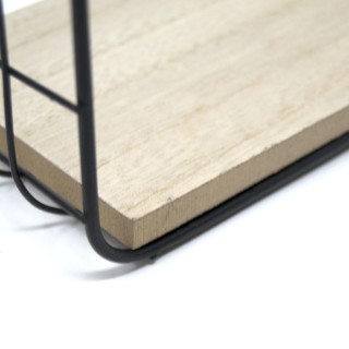 BAKAJI 2 Μοντέρνα Ράφια Τοίχου Σχεδιασμός Κύβου Ράφι Ξύλο Μέταλλο Μ...