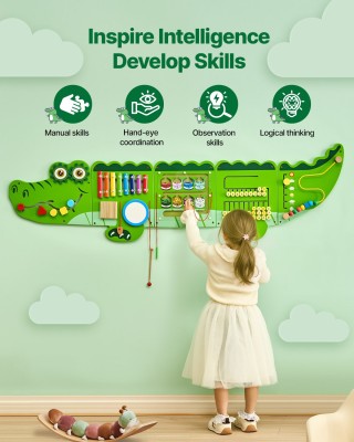 Πάνελ Δραστηριοτήτων Τοίχου – Κροκόδειλος με 9 Δραστηριότητες Monte... Πάνελ Δραστηριοτήτων Τοίχου – Κροκόδειλος με 9 Δραστηριότητες Monte...