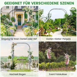 Costway Κήπος Αψίδα Σχάρα για Αναρριχώμενα Φυτά με Μεταλλικούς Σωλή... Costway Κήπος Αψίδα Σχάρα για Αναρριχώμενα Φυτά με Μεταλλικούς Σωλή...