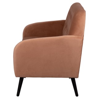 Galileo Διώφυλλος καναπές σε απόχρωση καμηλό, από ύφασμα με υφή βελ...