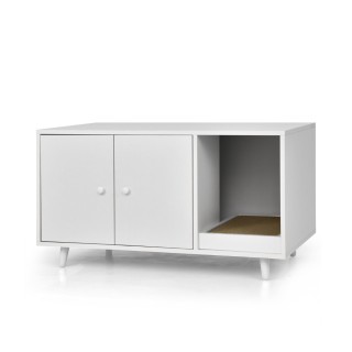 Costway Πολυλειτουργικό Τραπέζι & Ντουλάπι Γάτας με Ξύστρα και Τουα...