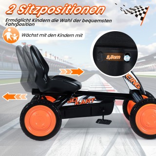 Costway Παιδικό Gokart με ρυθμιζόμενο κάθισμα και πεντάλ εμπρός-πίσ...