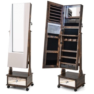 Costway Πολυλειτουργική Ντουλάπα Κοσμημάτων 3-σε-1 με Καθρέφτη Σώμ... Costway Πολυλειτουργική Ντουλάπα Κοσμημάτων 3-σε-1 με Καθρέφτη Σώμ...