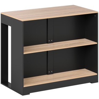 HOMCOM Πάγκος Μπαρ Νησίδας Κουζίνας με 3 Ράφια για Καθιστικό και Σα...