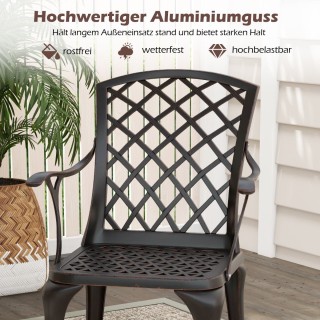 Costway Σετ 2 Καρεκλών Τραπεζαρίας από Χυτό Αλουμίνιο για Εξωτερικ... Costway Σετ 2 Καρεκλών Τραπεζαρίας από Χυτό Αλουμίνιο για Εξωτερικ...