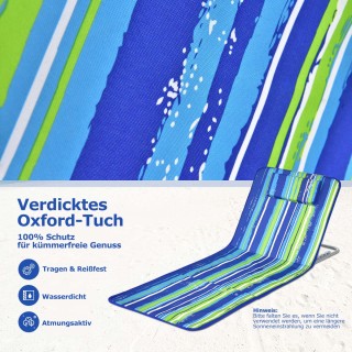 Costway Σετ Ξαπλώστρας με 2 Στρώματα Παραλίας και Πλαϊνό Τραπέζι Ρ... Costway Σετ Ξαπλώστρας με 2 Στρώματα Παραλίας και Πλαϊνό Τραπέζι Ρ...