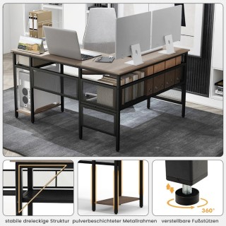 Costway Μοντέρνο Γραφείο σε Σχήμα L με Αναστρέψιμο Σχεδιασμό και Π... Costway Μοντέρνο Γραφείο σε Σχήμα L με Αναστρέψιμο Σχεδιασμό και Π...