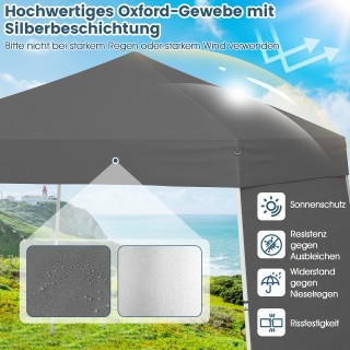 Costway Πτυσσόμενο Περίπτερο 430 x 280cm με 2 Μετατρέψιμες Πλευρικέ... Costway Πτυσσόμενο Περίπτερο 430 x 280cm με 2 Μετατρέψιμες Πλευρικέ...