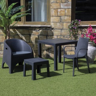 Galileo Χαμηλό τραπέζι εξωτερικού χώρου 43x43 cm από πλαστικό PP με... Galileo Χαμηλό τραπέζι εξωτερικού χώρου 43x43 cm από πλαστικό PP με...