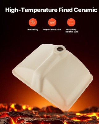 VEVOR Ορθογώνιος Λευκός Κεραμικός Νιπτήρας Υποκαθήμενος με Οπή Υπερ...