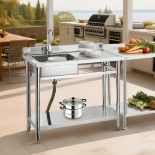 VEVOR Ελεύθερη Βάση Ανοξείδωτου Νεροχύτη με Μπαταρία για Επαγγελματ... VEVOR Ελεύθερη Βάση Ανοξείδωτου Νεροχύτη με Μπαταρία για Επαγγελματ...