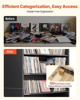 VEVOR Ερμάριο Αποθήκευσης Μέσων, 7 Επιπέδων Οργανωτής DVD, Πολυμέσω... VEVOR Ερμάριο Αποθήκευσης Μέσων, 7 Επιπέδων Οργανωτής DVD, Πολυμέσω...