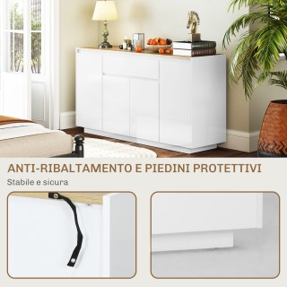 HOMCOM  Μοντέρνος Κουζινικός Μπουφές με Συρτάρι και 3 Ντουλάπια με ...