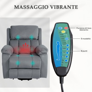 HOMCOM Πολυθρόνα Ανύψωσης με 8 Σημεία Μασάζ και Τσέπη Αποθήκευσης α... HOMCOM Πολυθρόνα Ανύψωσης με 8 Σημεία Μασάζ και Τσέπη Αποθήκευσης α...