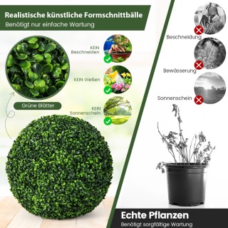 Costway  Ρεαλιστικές Τεχνητές Μπάλες Μπούξου για Εσωτερική και Εξωτ...