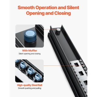 VEVOR Συρόμενοι Οδηγοί Συρταριών 16 Υποσκαφής για Ντουλάπια Σκάλας,...