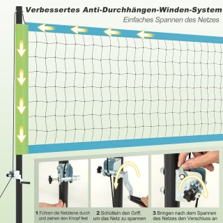 Costway Ρυθμιζόμενο Δίχτυ Βόλεϊ Πισίνας με Βάση 9,5 x 1 m Εξωτερικο... Costway Ρυθμιζόμενο Δίχτυ Βόλεϊ Πισίνας με Βάση 9,5 x 1 m Εξωτερικο...