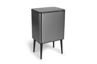 Κάδος Απορριμμάτων Push Bin 36L 48 x 38 x 54,5 cm - Μεταλλικό Γκρι ... Κάδος Απορριμμάτων Push Bin 36L 48 x 38 x 54,5 cm - Μεταλλικό Γκρι ...