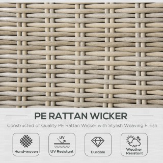 Σετ Έπιπλα Κήπου Outsunny 4 τεμαχίων σε PE Rattan, Σαλόνι εξωτερικο...