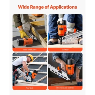 VEVOR Πνευματικό Καρφωτικό Πιστόλι για Καρφιά 21° με Πλήρη Στρογγυλ... VEVOR Πνευματικό Καρφωτικό Πιστόλι για Καρφιά 21° με Πλήρη Στρογγυλ...