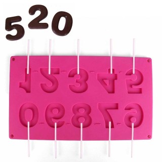 BAKAJI Καλούπι Σιλικόνης για Choco Cake Pops Σχήμα Αριθμών με Στικ ... BAKAJI Καλούπι Σιλικόνης για Choco Cake Pops Σχήμα Αριθμών με Στικ ...