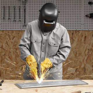 VEVOR Ανθεκτικό στη Φλόγα Μπουφάν Συγκόλλησης 7oz FR Βαμβάκι Μέγεθο...