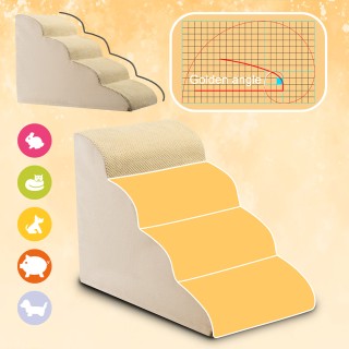 BAKAJI Σκάλα για Κατοικίδια Μπεζ 4 Σκαλοπάτια για Γάτες και Σκύλου... BAKAJI Σκάλα για Κατοικίδια Μπεζ 4 Σκαλοπάτια για Γάτες και Σκύλου...