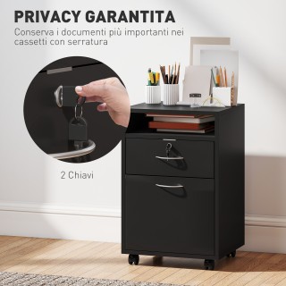 HOMCOM Ξύλινη Γραφειακή Μονάδα με Ανοιχτό Ράφι, Συρτάρι με Κλειδαρι... HOMCOM Ξύλινη Γραφειακή Μονάδα με Ανοιχτό Ράφι, Συρτάρι με Κλειδαρι...