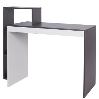 BAKAJI  Γραφείο Βιβλιοθήκη 4 Ράφια Τραπέζι Υπολογιστή Ξύλο Σπίτι Γρ...