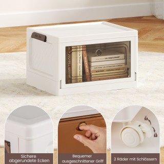 Costway Σετ 3 Πλαστικών Κουτιών - Αναδιπλούμενα & Στοιβαζόμενα (75L... Costway Σετ 3 Πλαστικών Κουτιών - Αναδιπλούμενα & Στοιβαζόμενα (75L...