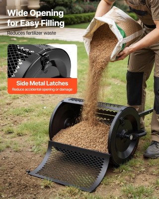 VEVOR Διανομέας Κομπόστ και Τύρφης 42 εκ. με λαβή Τ, ρυθμιζόμενο σε...