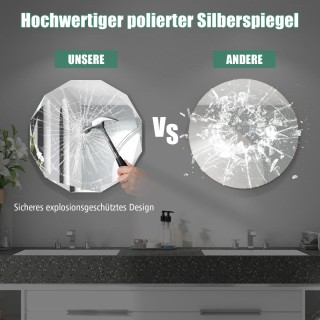 Costway Μεγάλος Διακοσμητικός Καθρέφτης Τοίχου 76 εκ. με Μοντέρνο ... Costway Μεγάλος Διακοσμητικός Καθρέφτης Τοίχου 76 εκ. με Μοντέρνο ...