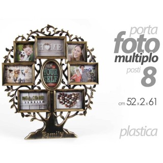 BAKAJI  Πλαστική Κορνίζα Τοίχου 8 Θέσεων 52 x 2 x 61 cm Family Tree...