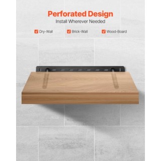 VEVOR 2 Τεμάχια Βαρέως Τύπου 41 εκ. Μεταλλικά Στηρίγματα Ραφιού ZTF...