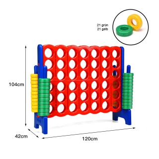 Costway Παιχνίδι Σύνδεσε Τέσσερα με 42 Δαχτυλίδια 104 εκ. SP37158BL Costway Παιχνίδι Σύνδεσε Τέσσερα με 42 Δαχτυλίδια 104 εκ. SP37158BL