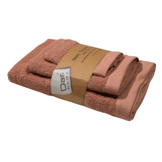 DAS HOME Σετ Πετσέτες 3τεμαχίων Best 0654 Τερακότα 530708180654 DAS HOME Σετ Πετσέτες 3τεμαχίων Best 0654 Τερακότα 530708180654