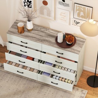 HOMCOM Συρταριέρα με 8 Συρτάρια σε Μοντέρνο Στυλ, Ξύλο, 140x40x86 ε...