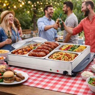 KUMTEL Ηλεκτρικός Θερμαντήρας Τροφίμων Inox 300W με 4 Δοχεία 64x36.... KUMTEL Ηλεκτρικός Θερμαντήρας Τροφίμων Inox 300W με 4 Δοχεία 64x36....