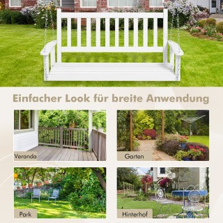 Costway Κούνια Βεράντας Εξωτερικού Χώρου από Φυσικό Ξύλο Λεύκας γι... Costway Κούνια Βεράντας Εξωτερικού Χώρου από Φυσικό Ξύλο Λεύκας γι...