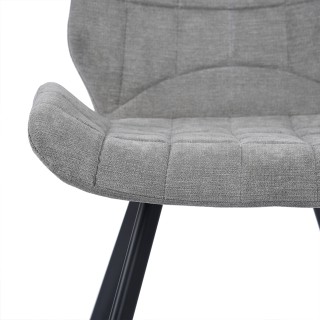 Shally Dogan  Σετ 2 Καρέκλες για Τραπεζαρία Σκαμπό Ύφασμα Εργονομικ...