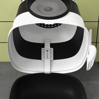 PawHut Κλειστή Λεκάνη Απορριμμάτων για Γάτες με Καπάκι, Σπάτουλα κα... PawHut Κλειστή Λεκάνη Απορριμμάτων για Γάτες με Καπάκι, Σπάτουλα κα...