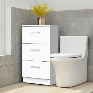 Costway Κομοδίνο με 3 Συρτάρια 38 x 67 x 35cm Λευκό/Μαύρο-Λευκό HW6... Costway Κομοδίνο με 3 Συρτάρια 38 x 67 x 35cm Λευκό/Μαύρο-Λευκό HW6...