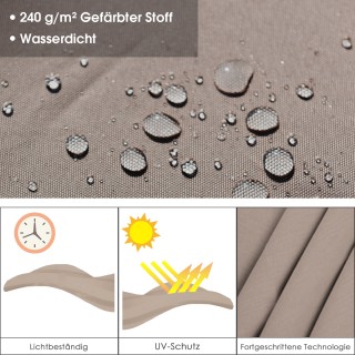 Costway  Περιστρεφόμενη Ομπρέλα με Αλουμινένιο Σκελετό και Κρεμαστό...