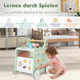 Costway Παιδική Ξύλινή Πολυλειτουργική Περπατούρα 6-σε-1 με Κουζ... Costway Παιδική Ξύλινή Πολυλειτουργική Περπατούρα 6-σε-1 με Κουζ...