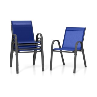 Costway  Σετ Καρεκλών Βεράντας με Εργονομική Πλάτη και Ανθεκτικό Ύφ...