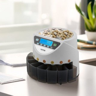 VEVOR Μετρητής Κερμάτων EURO με Μεγάλη Οθόνη LCD και 5 Σωλήνες Κερμ... VEVOR Μετρητής Κερμάτων EURO με Μεγάλη Οθόνη LCD και 5 Σωλήνες Κερμ...